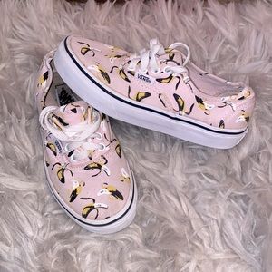 Kids Vans Authentic Banana Print Sneakers